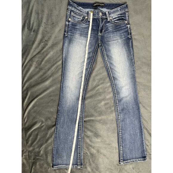 Womens Express Stella Boot Leg Low Rise Denim Blue Jeans Size 4 - Picture 4 of 11